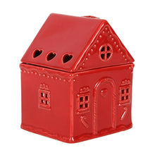 Load image into Gallery viewer, Red Gingerbread House Tealight Burner
