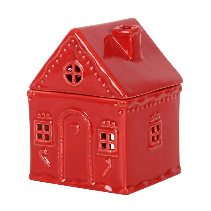 Red Gingerbread House Tealight Burner